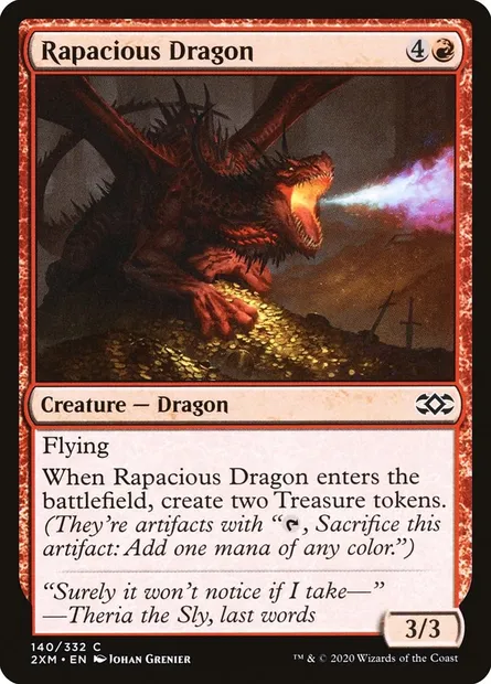 Rapacious Dragon, Magic card 2XM 140 — Double Masters set