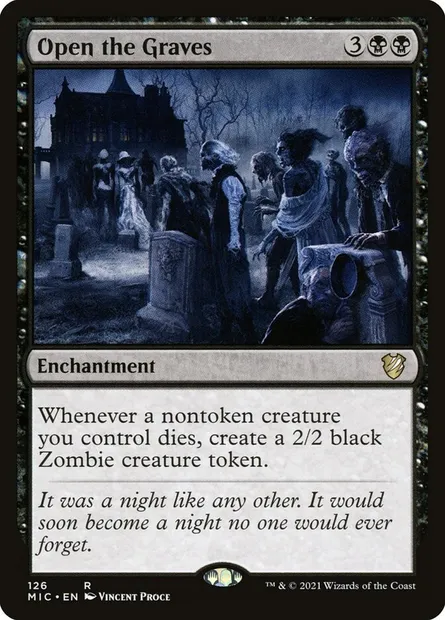 Open the Graves, Magic card MIC 126 — Midnight Hunt Commander set