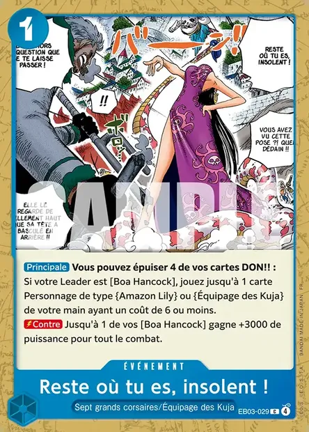 Reste où tu es, insolent !, carte One Piece EB03-029 — extension ONE PIECE HEROINES EDITION