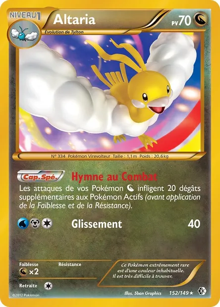 Altaria, carte Pokémon BCR 152 — extension Frontières Franchies