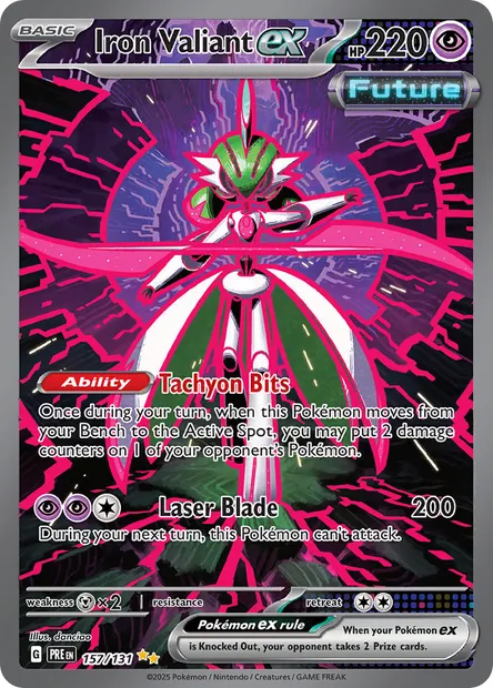 Iron Valiant ex, Pokémon card PRE 157 — Prismatic Evolutions set