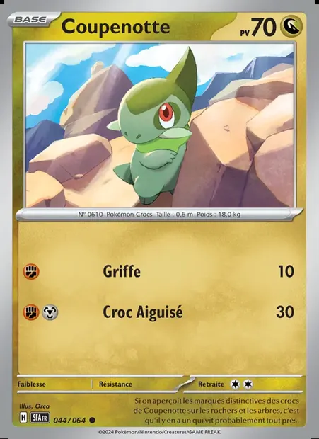 Coupenotte, carte Pokémon SFA 044 — extension Fable Nébuleuse