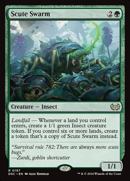 Scute Swarm, Magic card DSC 197 — Duskmourn: House of Horror Commander set