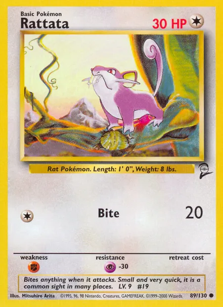 Rattata, Pokémon card B2 89 — Base Set 2 set