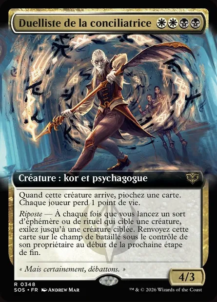 Duelliste de la conciliatrice, carte Magic SOS 348 — extension Secrets of Strixhaven