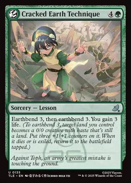 Cracked Earth Technique, Magic card TLE 135 — Avatar: The Last Airbender Eternal set
