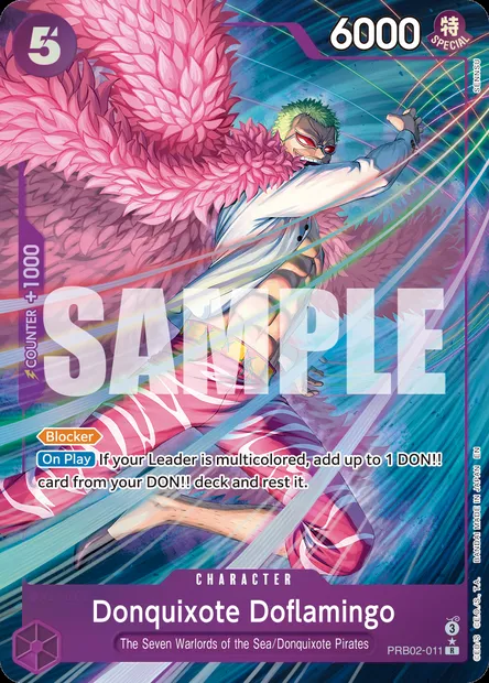 Donquixote Doflamingo, One Piece card PRB02-011 — ONE PIECE CARD THE BEST vol.2 set