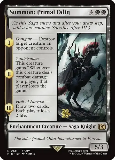 Summon: Primal Odin, Magic card PFIN 121s — Final Fantasy Promos set