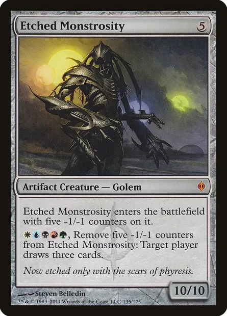 Etched Monstrosity, Magic card NPH 135 — New Phyrexia set