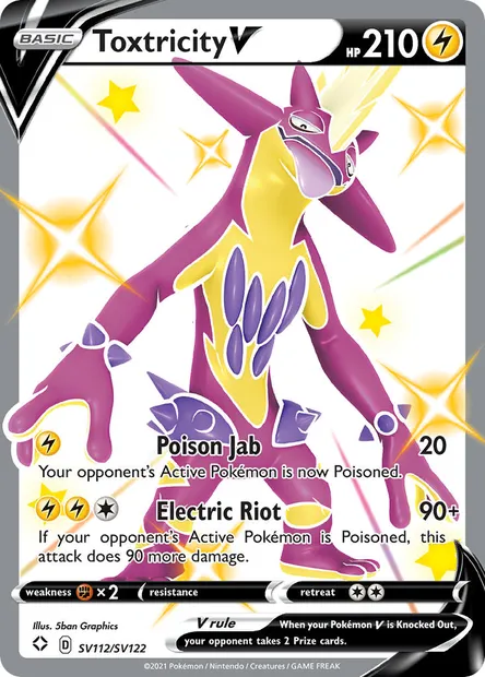 Toxtricity V, Pokémon card SHF SV112 — Shining Fates set
