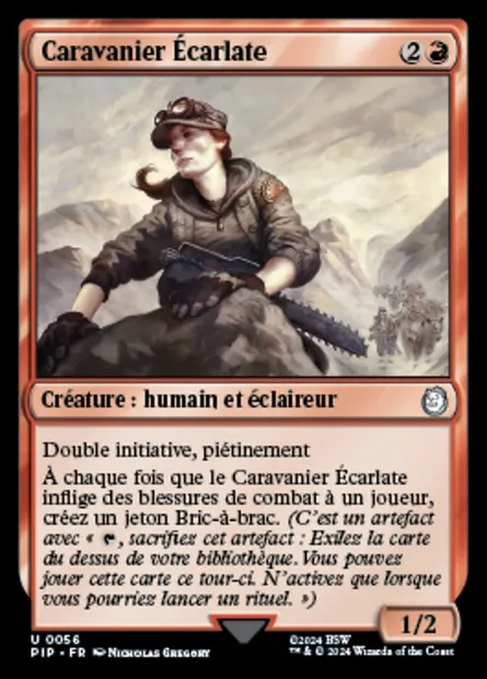 Caravanier Écarlate, carte Magic PIP 56 — extension Fallout