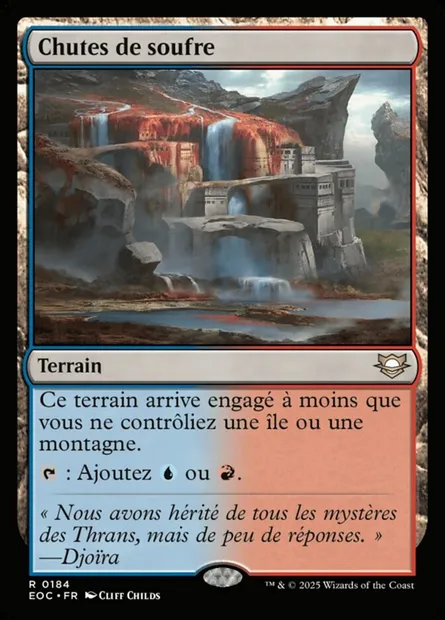 Chutes de soufre, carte Magic EOC 184 — extension Edge of Eternities Commander