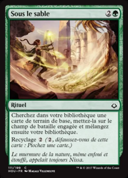 Sous le sable, carte Magic HOU 111 — extension L’âge de la destruction