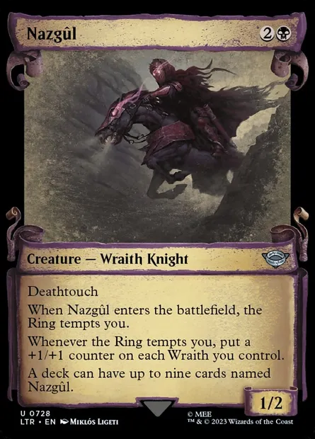 Nazgûl, carte Magic LTR 728 — extension Le Seigneur des Anneaux : chroniques de la Terre du Milieu