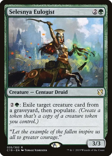 Selesnya Eulogist, Magic card C19 35 — Commander 2019 set