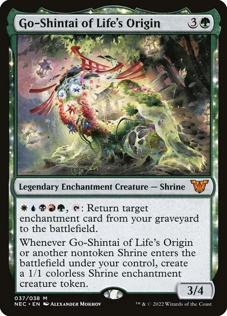 Go-Shintai of Life's Origin, Magic card NEC 37 — Neon Dynasty Commander set