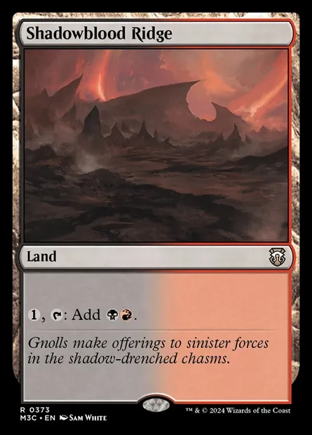 Shadowblood Ridge, Magic card M3C 373 — Modern Horizons 3 Commander set