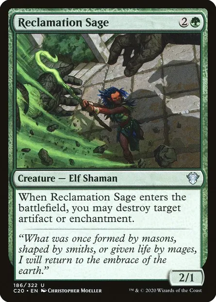 Reclamation Sage, Magic card C20 186 — Commander 2020 set