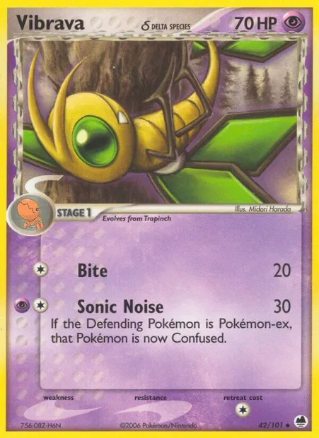 Vibrava δ, Pokémon card DF 42 — Dragon Frontiers set