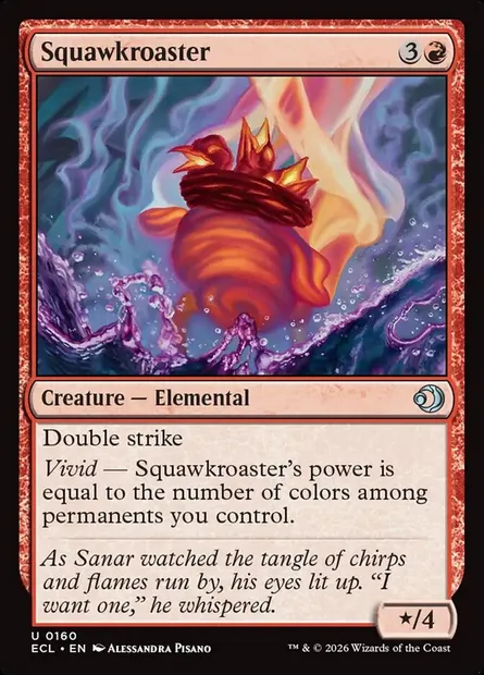 Squawkroaster, Magic card ECL 160 — Lorwyn Eclipsed set