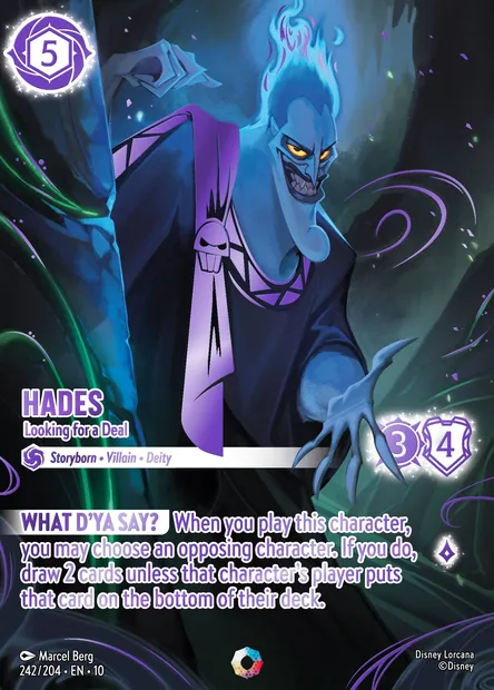 Hades - Looking for a Deal, Disney Lorcana card CH10-242 — Whispers in the Well set
