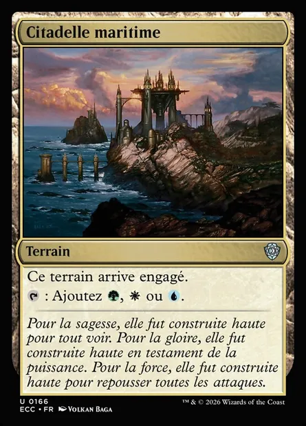 Citadelle maritime, carte Magic ECC 166 — extension Lorwyn Eclipsed Commander