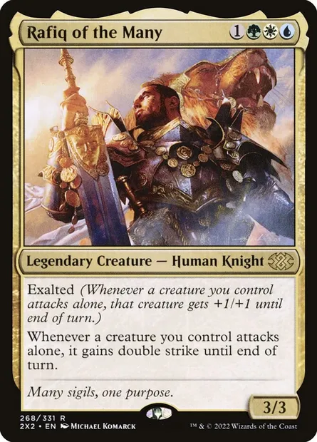 Rafiq of the Many, Magic card 2X2 268 — Double Masters 2022 set
