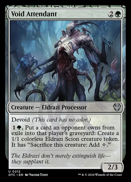 Void Attendant, Magic card OTC 212 — Outlaws of Thunder Junction Commander set