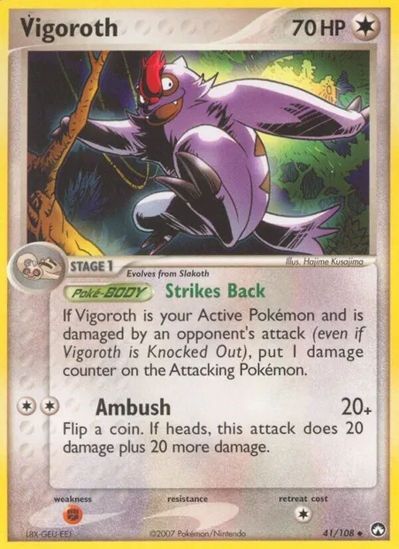 Vigoroth, Pokémon card PK 41 — Power Keepers set