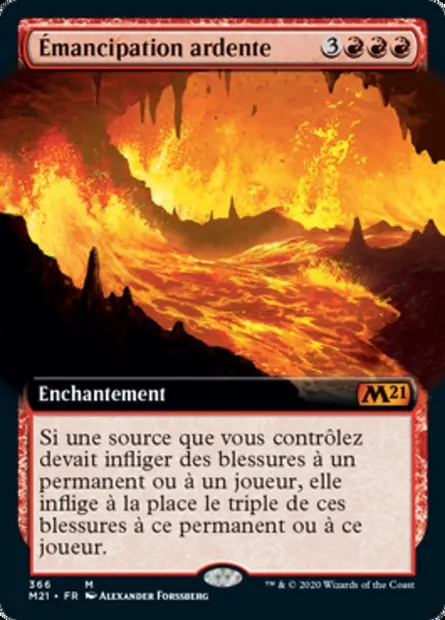 Émancipation ardente, carte Magic M21 366 — extension Core Set 2021