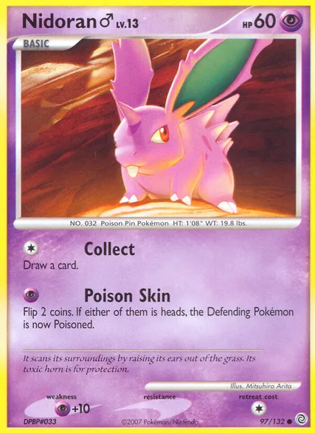 Nidoran♂, Pokémon card SW 97 — Secret Wonders set