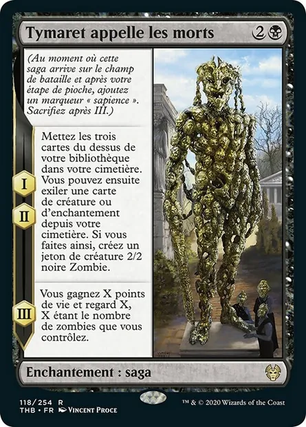 Tymaret appelle les morts, carte Magic THB 118 — extension Theros Beyond Death