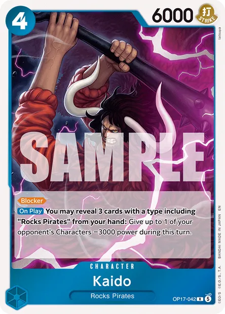 Kaido, One Piece card OP17-042 — THE WORLD’S STRONGEST WARRIORS set