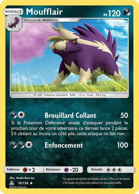 Moufflair, carte Pokémon UPR 76 — extension Ultra-Prisme