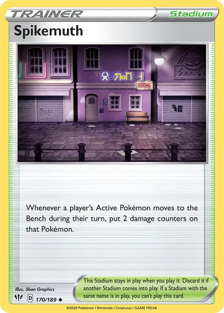 Spikemuth, Pokémon card DAA 170 — Darkness Ablaze set