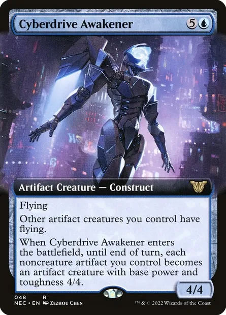 Cyberdrive Awakener, Magic card NEC 48 — Neon Dynasty Commander set
