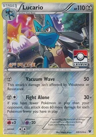 Lucario, carte Pokémon LGP 063-4 — extension League Promos