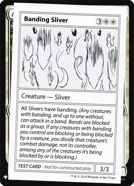 Banding Sliver, carte Magic CMB1 2 — extension Mystery Booster Playtest Cards 2019
