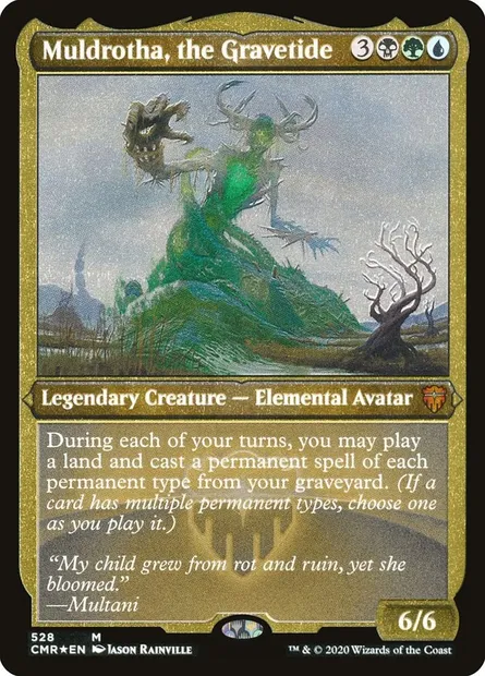 Muldrotha, the Gravetide, Magic card CMR 528 — Commander Legends set