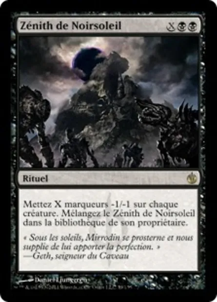 Zénith de Noirsoleil, carte Magic MBS 39 — extension Mirrodin assiégé