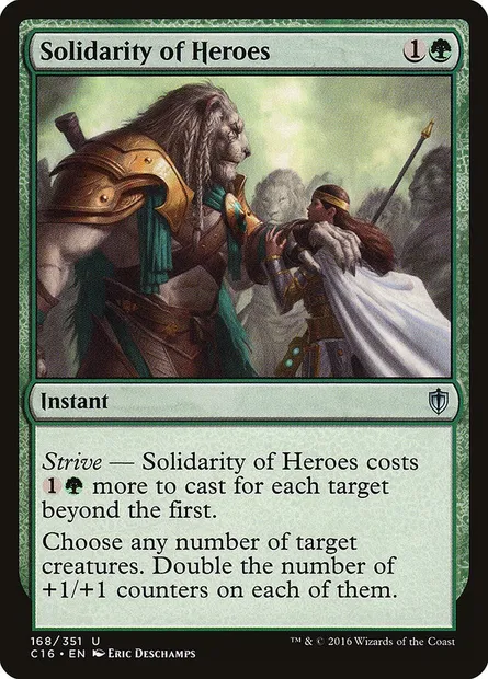 Solidarity of Heroes, Magic card C16 168 — Commander 2016 set