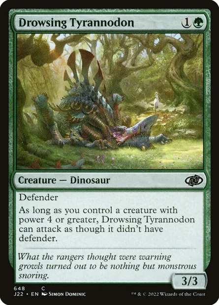 Drowsing Tyrannodon, Magic card J22 648 — Jumpstart 2022 set