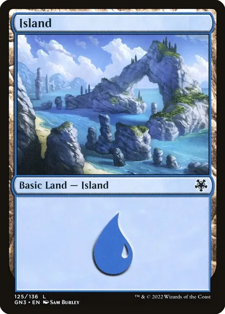 Island, Magic card GN3 125 — Game Night: Free-for-All set