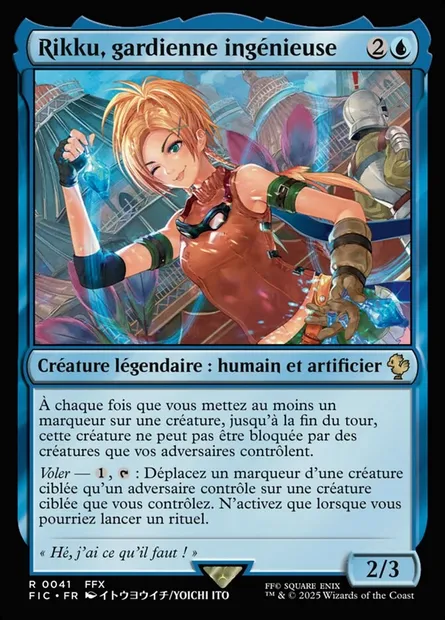 Rikku, gardienne ingénieuse, carte Magic FIC 41 — extension Final Fantasy Commander