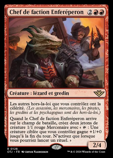 Chef de faction Enferéperon, carte Magic OTJ 128 — extension Outlaws of Thunder Junction