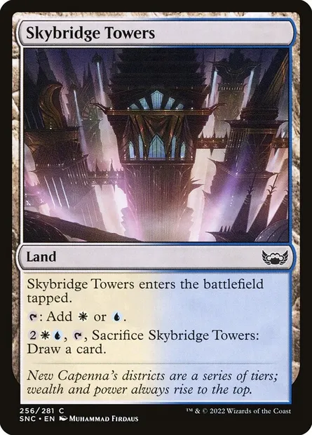 Skybridge Towers, Magic card SNC 256 — Streets of New Capenna set