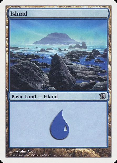Island, Magic card 9ED 335 — Ninth Edition set