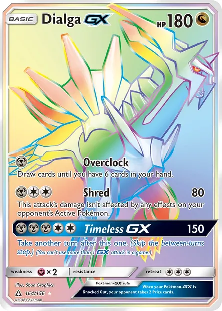 Dialga GX, Pokémon card UPR 164 — Ultra Prism set