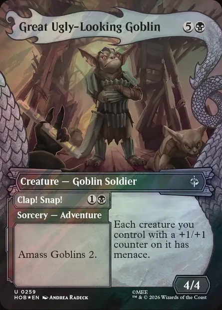 Great Ugly-Looking Goblin // Clap! Snap!, Magic card HOB 259 — The Hobbit set