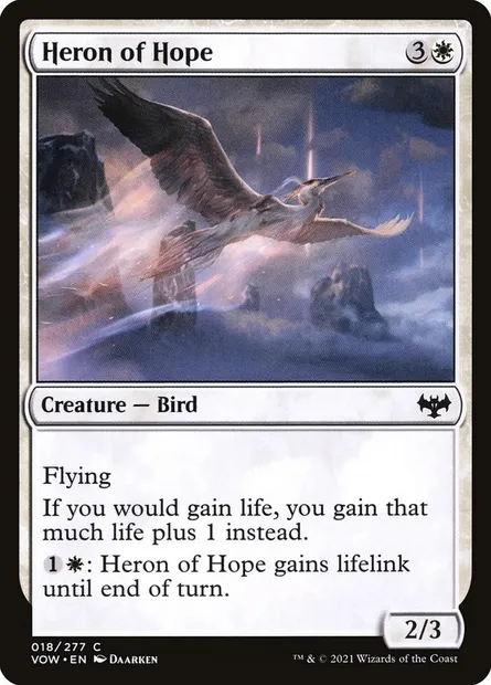 Heron of Hope, Magic card VOW 18 — Innistrad: Crimson Vow set